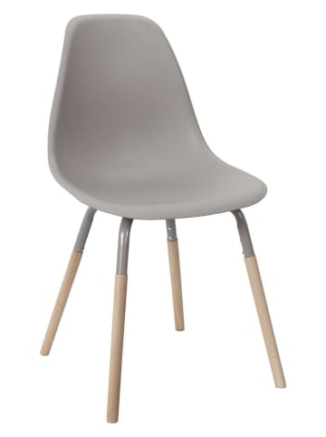 THE HOME DECO FACTORY 4-delige set: eetkamerstoelen taupe - (B)48,5 x (H)85,8 x (D)46 cm