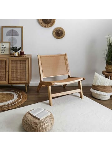 Ethnical Life Fotel "Bali" w kolorze jasnobrązowym - 64 x 75 x 71 cm