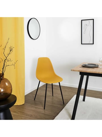 Rétro Chic Eetkamerstoel "Gustav" geel - (B)50,7 x (H)84,8 x (D)45,5 cm