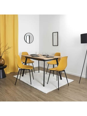 Rétro Chic Esszimmerstuhl ''Gustav'' in Gelb - (B)50,7 x (H)84,8 x (T)45,5 cm