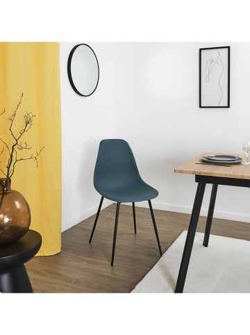 Rétro Chic Eetkamerstoel "Gustav" blauw - (B)50,7 x (H)84,8 x (D)45,5 cm