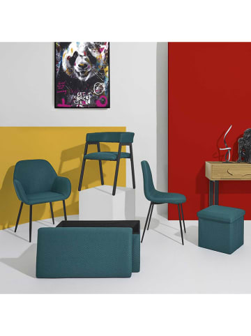 Rétro Chic 2er-Set: Sessel ''Atome'' in Petrol - (B)55,7 x (H)85 x (T)59 cm