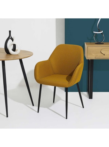 Rétro Chic 4-delige set: fauteuils "Atome" okergeel - (B)55,7 x (H)85 x (D)59 cm