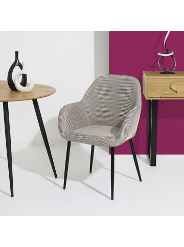 Rétro Chic 4-delige set: fauteuils "Atome" grijs - (B)55,7 x (H)85 x (D)59 cm