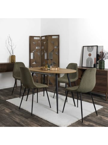 THE HOME DECO FACTORY Stoel "Chase" groen - (B)45 x (H)85 x (D)54 cm