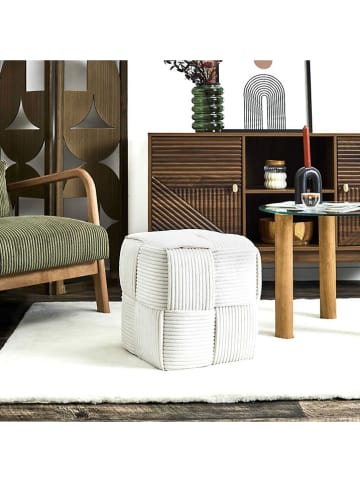 THE HOME DECO FACTORY Pouf in Creme - (B)36 x (H)38 cm