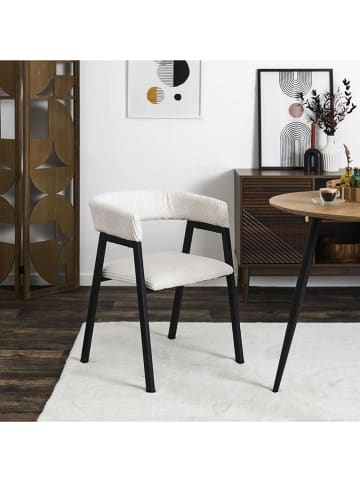 THE HOME DECO FACTORY 2er-Set: Sessel "Scott" in Creme - (B)51,5 x (H)71,5 x (T)50,5 cm