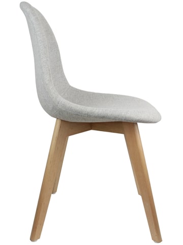 THE HOME DECO FACTORY 2-delige set: eetkamerstoelen grijs - (B)47 x (H)87 x (D)53 cm