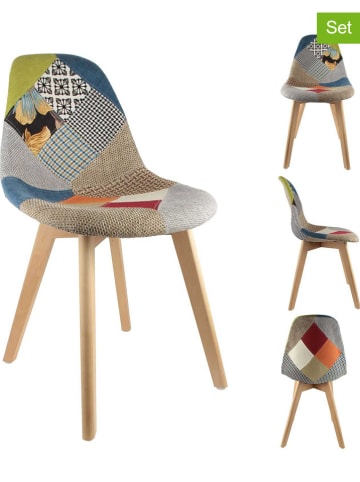THE HOME DECO FACTORY 2er-Set: Esszimmerstühle in Bunt - (B)54 x (H)87 x (T)47 cm