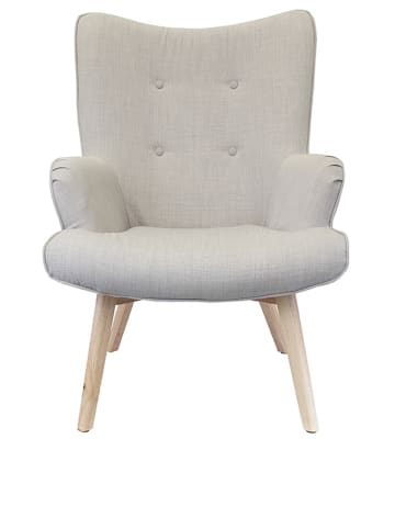 THE HOME DECO FACTORY Fauteuil grijs - (B)67,5 x (H)99 x (D)70 cm