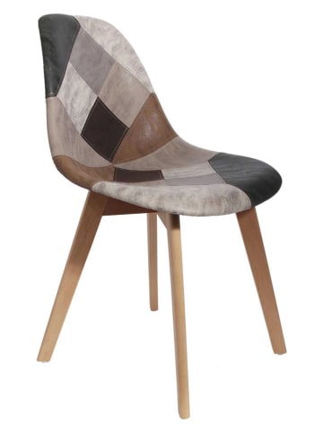 chairs for all Krzesło "Patchwork" w kolorze brązowym - 57,8 x 86,5 x 47 cm