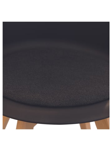 THE HOME DECO FACTORY 2-delige set: eetkamerstoelen "Enko" zwart - (B)56 x (H)75 x (D)53 cm