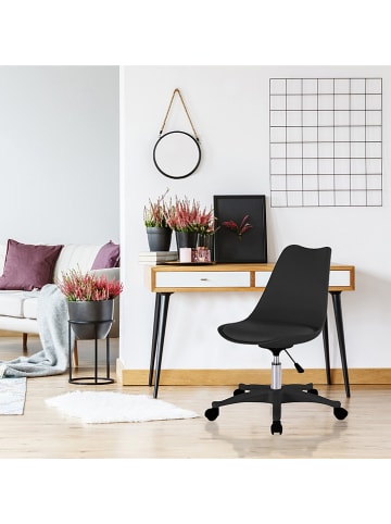 The Home Deco Kids Bürostuhl "Kiruna" in Schwarz - (B)46,5 x (H)92 x (T)58,5 cm