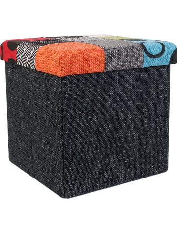 THE HOME DECO FACTORY Aufbewahrungshocker in Bunt - (B)38 x (H)38 x (T)38 cm