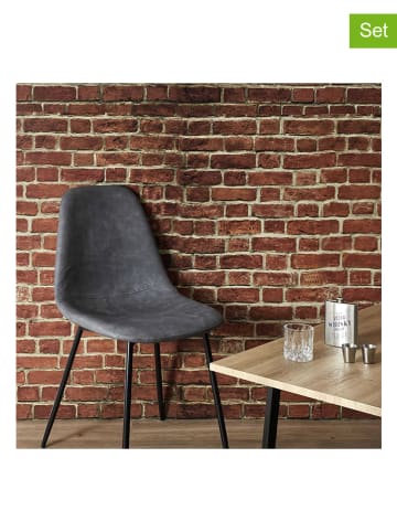 chairs for all 4er-Set: Esszimmerstühle "Amber" in Grau - (B)44 x (H)86 x (T)54 cm