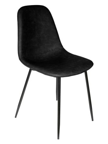 Rétro Chic 4er-Set: Esszimmerstühle "Amber" in Schwarz - (B)44 x (H)86 x (T)54 cm