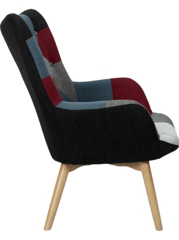 THE HOME DECO FACTORY Fauteuil "Milano" grijs/meerkleurig - (B)72 x (H)99 x (D)80 cm