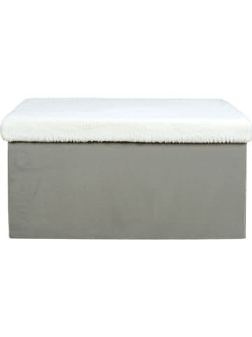 The Home Deco Kids Skrzynia w kolorze szarym do siedzenia - 77 x 38 x 38 cm