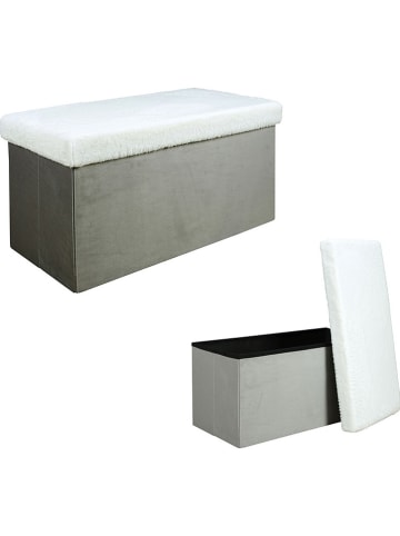 The Home Deco Kids Sitztruhe in Grau - (B)77 x (H)38 x (T)38 cm