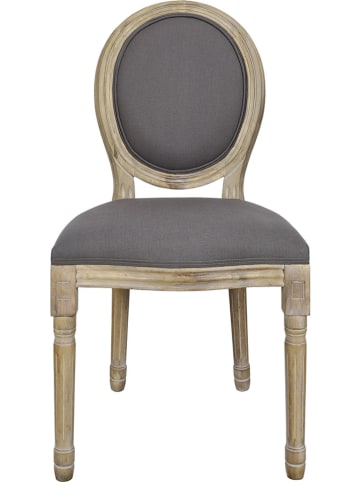 HYGGE 2-delige set: eetkamerstoelen "Eleonor" grijs - (B)48 x (H)96 x (D)46 cm