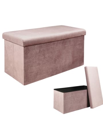 The Home Deco Kids Sitztruhe "Giulia" in Rosa - (B)77 x (H)38 x (T)38 cm