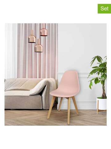chairs for all Krzesła (4 szt.) "Scandinave" w kolorze jasnoróżowym - 46 x 82 x 46 cm