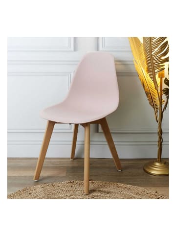 chairs for all 4-delige set: eetkamerstoelen "Scandinave" lichtroze - (B)46 x (H)82 x (D)46 cm