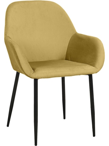 Rétro Chic Krzesła (2 szt.) "Giulia" w kolorze żółtym - 59 x 84 x 44,5 cm