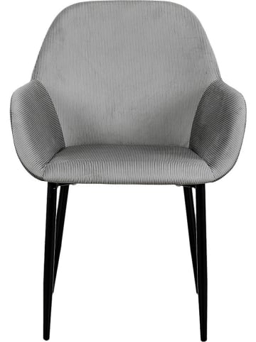 Rétro Chic Krzesła (2 szt.) "Giulia" w kolorze szarym - 59 x 84 x 44,5 cm