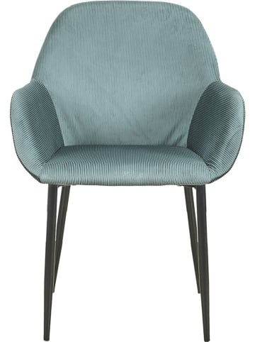 Rétro Chic 2er-Set: Armlehnenstühle "Giulia" in Hellblau - (B)59 x (H)84 x (T)44,5 cm