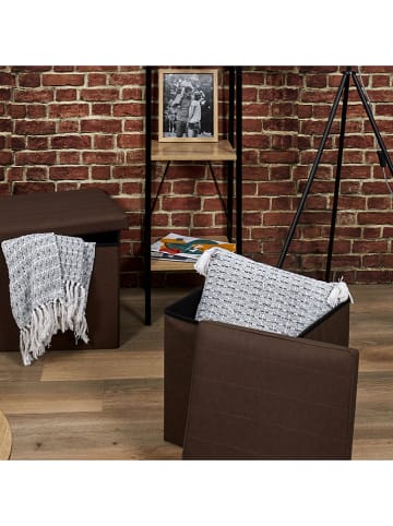 chairs for all Opbergkruk bruin - (B)38 x (H)38 x (D)38 cm