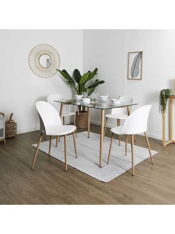 THE HOME DECO FACTORY Krzesło "Bergen" w kolorze białym - 49 x 81 x 47 cm