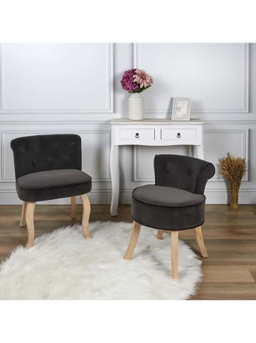 chairs for all Hocker "Eleonor" in Grau - (B)46 x (H)61 x (T)46 cm