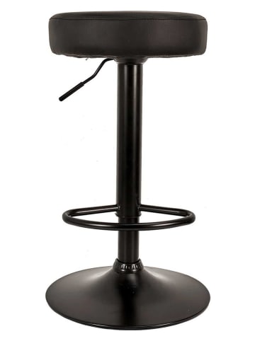 THE HOME DECO FACTORY 2-delige set: barkrukken "Mumford" zwart - Ø 36 cm