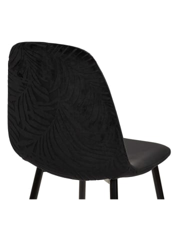 Ethnical Life Eetkamerstoel "Leaf" zwart - (B)44 x (H)86 x (D)50 cm