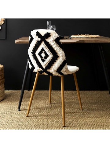 Ethnical Life Eetkamerstoel "Lagos" wit/zwart - (B)44 x (H)86 x (D)50 cm