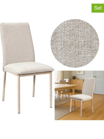 chairs for all 2er-Set: Esszimmerstühle in Beige - (B)52 (H)91 (T)43 cm