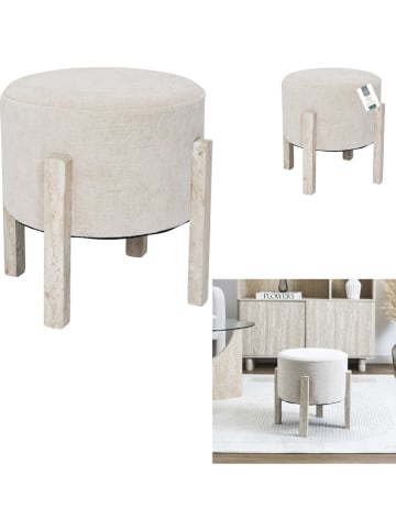 chairs for all Hocker w kolorze beżowym - wys. 35 x Ø 35 cm