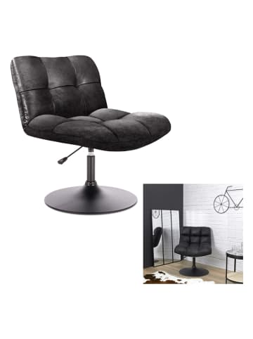 Rétro Chic Sessel "Vintage" in Schwarz - (B)67 x (H)89,5 x (T)81 cm