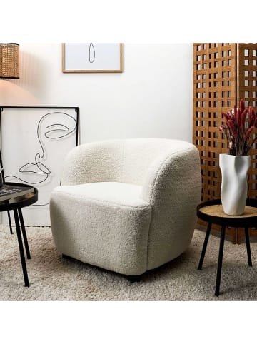 THE HOME DECO FACTORY Fauteuil wit - (B)77 x (H)74 x (D)69 cm