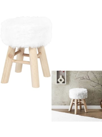 THE HOME DECO FACTORY Kruk "Natural" lichtbruin/wit - (H)40 x Ø 28 cm