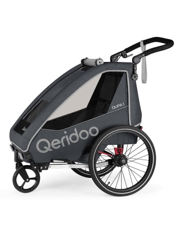 Qeridoo 3in1-Fahrradanhänger "Qupa 1" in Blau