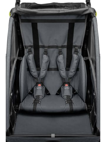 Qeridoo Przyczepka rowerowa 3w1 "Qupa 2" w kolorze zielono-czarnym