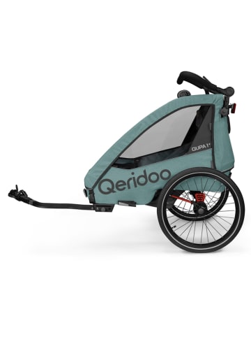 Qeridoo Przyczepka rowerowa 3w1 "Qupa 1" w kolorze turkusowym