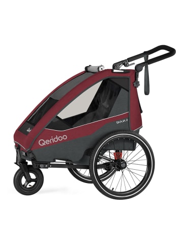 Qeridoo 2in1-Fahrradanhänger "Skaja 2" in Rot