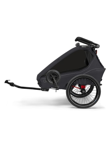 Qeridoo Przyczepka rowerowa "Kidgoo 2" w kolorze antracytowym