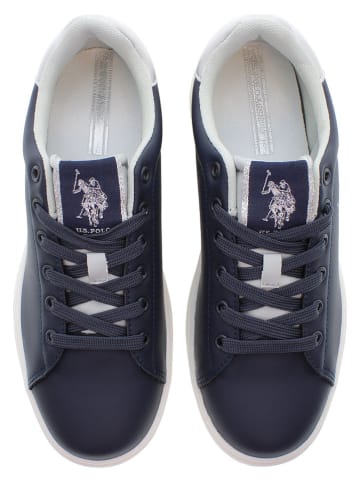 U.S. Polo Assn. Sneakers in Dunkelblau/ Silber