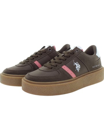 U.S. Polo Assn. Sneakers bruin/wit