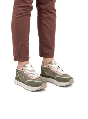 U.S. Polo Assn. Sneakers kaki/lichtroze