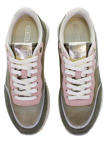 U.S. Polo Assn. Sneakers kaki/lichtroze